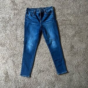 American Eagle Outfitters Blue Skinny Jeans Distressed